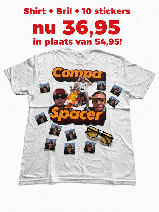 Spacers Bundle (Shirt + Bril + 10 Stickers)